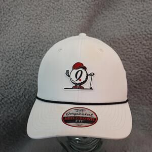 Imperial Golf Hat, Mid Crown Rope White Snapback hat Wingman